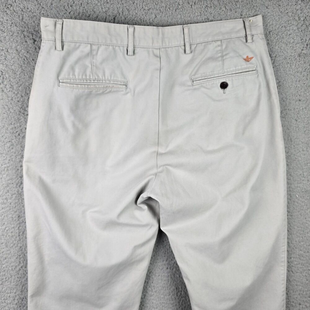 Dockers Field Khakis Mens 34 32 Tan Beige Straight Mid Rise Flat Front Pockets - Picture 11 of 11